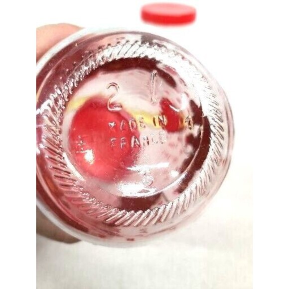 Vintage 2 Glass Teddy Bears w/ Balloons Jar Screw Top Lid Made in France cookie - Picture 6 of 7